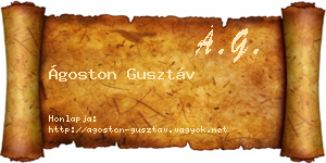 Ágoston Gusztáv névjegykártya