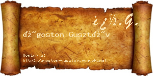 Ágoston Gusztáv névjegykártya