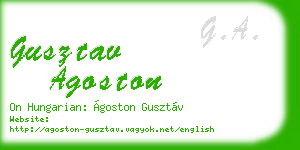 gusztav agoston business card